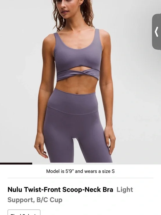 Lululemon set Nulu Twist Front Scoop Neck Bra/Align leggings 25 with back twist - Picture 1 of 5